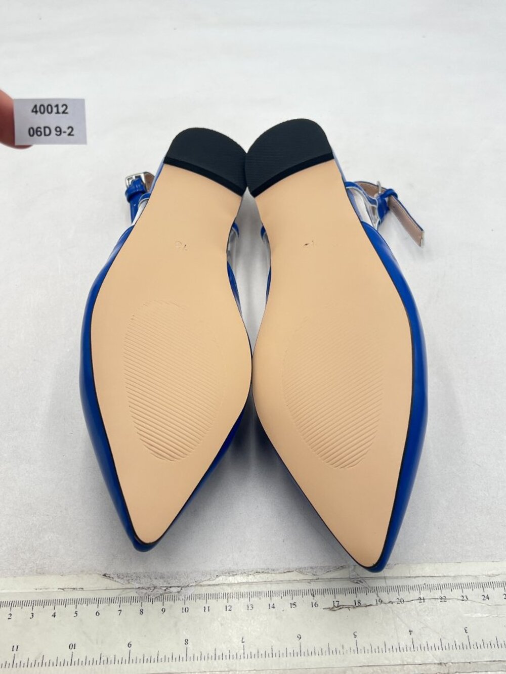 FSJ Blue Pointed Toe Ballet Flats Sandals Slip on Comfort Slingback Walking Pump - Picture 7 of 8